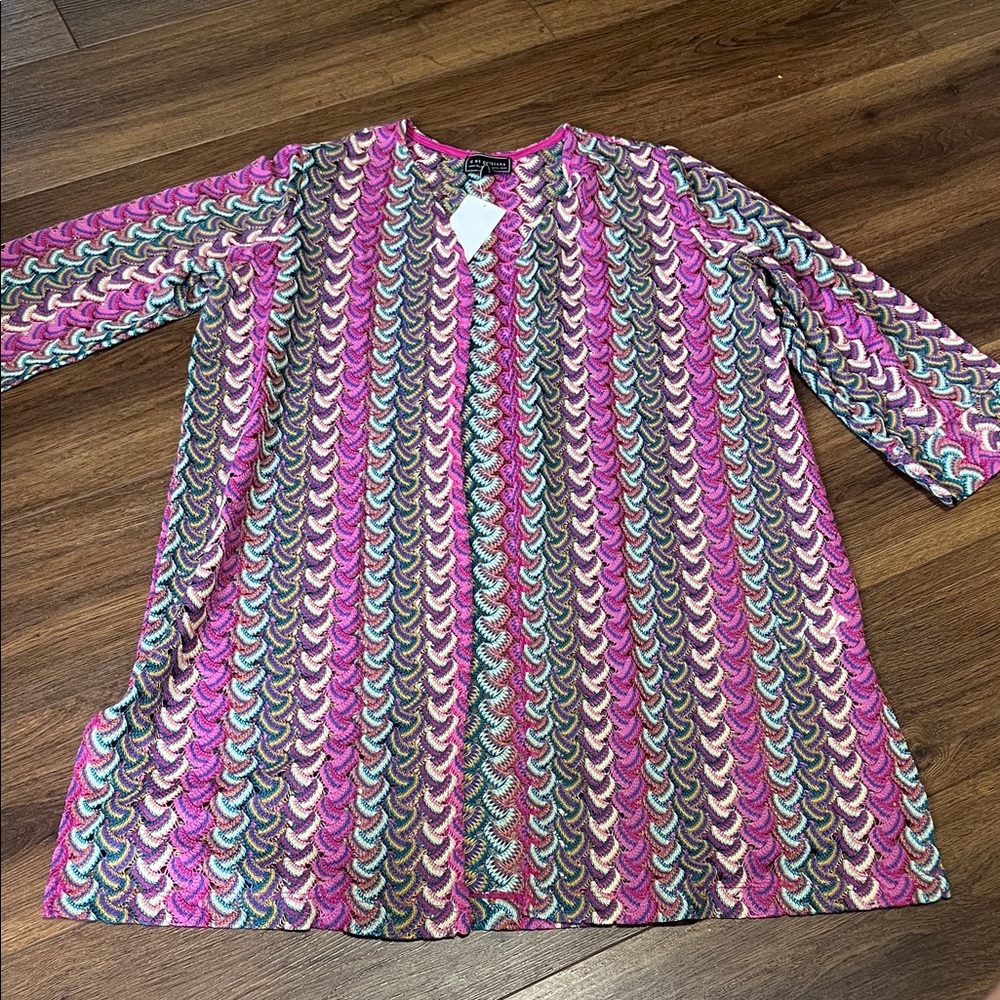 G by Giuliana Colorful Patterned Long Sleeve cardigan